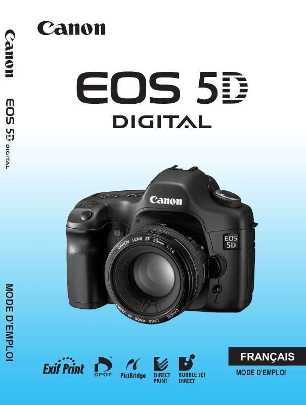 Notice CANON EOS 5D appareil photo reflex Trouver une solution à un